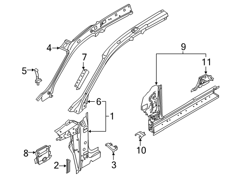 2021 Audi e-tron Quattro Hinge Pillar