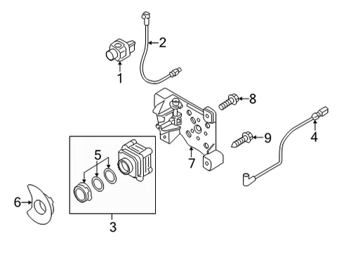 2022 Audi RS7 Sportback Electrical Components - Front Bumper Diagram 2