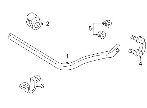 2000 Audi A6 Stabilizer Bar & Components Diagram