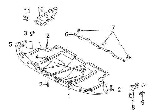 2005 Audi S4 Splash Shields Diagram 3