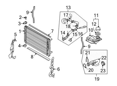2009 Audi S4 Radiator & Components Diagram