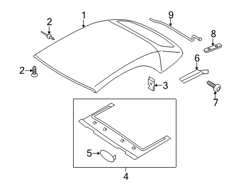 2015 Audi RS5 Interior Trim - Top Diagram