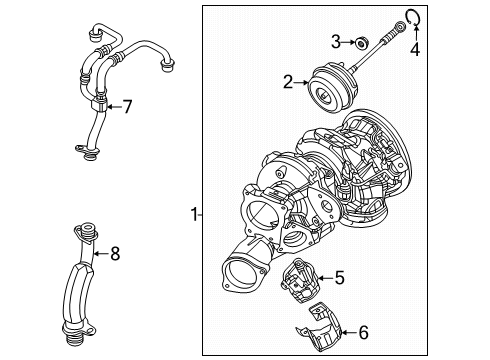 2025 Audi Q7 Turbocharger & Components Diagram