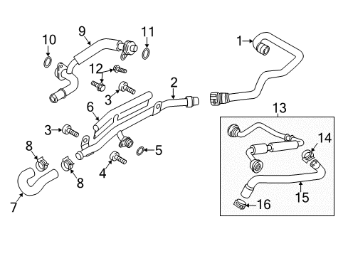 2017 Audi A6 Quattro Hoses, Lines & Pipes Diagram