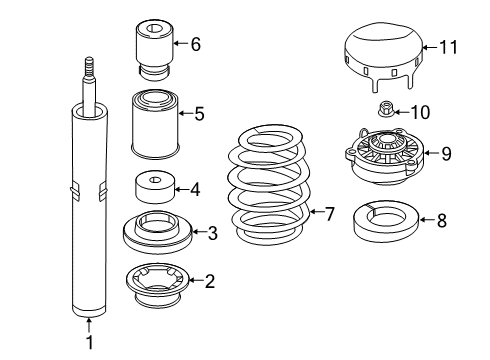 2019 Audi RS5 Sportback Struts & Components Diagram 2