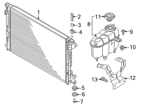 2019 Audi A5 Quattro Radiator & Components Diagram