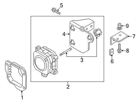 2013 Audi RS5 Distance Sensor Diagram for 8K0-907-561-C