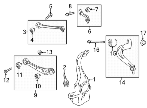 2024 Audi RS7 Sportback Front Suspension Components Diagram