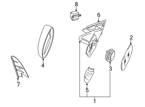 1998 Audi A8 Mirrors Diagram