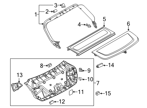 2019 Audi A5 Sportback Interior Trim - Lift Gate Diagram