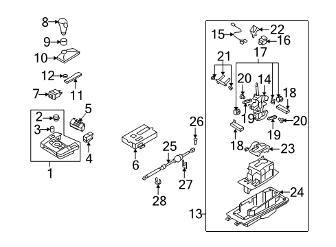 2009 Audi Q7 Shift Boot Diagram for 4L1-713-118-A-VEX