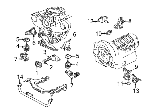 2003 Audi A6 Quattro Engine & Trans Mounting