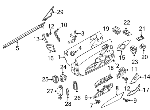 2012 Audi R8 Interior Trim - Door Diagram