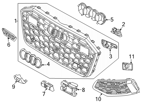 2025 Audi A6 Quattro Counterhol Diagram for 4K0-807-399-C