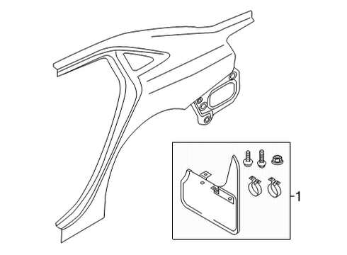 2024 Audi A3 Quattro Exterior Trim - Quarter Panel