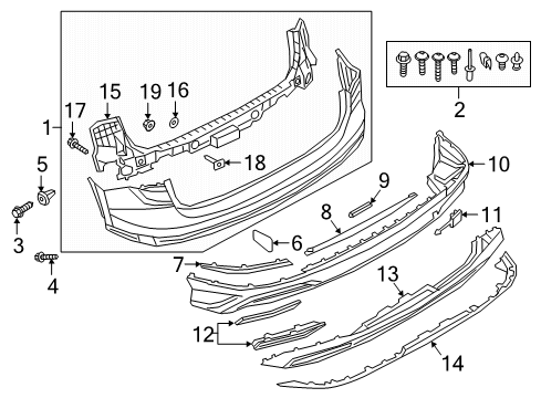 2019 Audi Q3 Bumper & Components - Rear Diagram