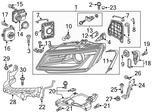 2017 Audi Q5 Headlamps Diagram