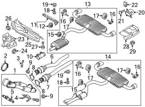2012 Audi TT RS Quattro Rear Muffler Diagram for 8J0-253-181-AJ