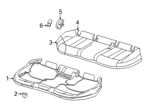 2025 Audi RS7 Sportback Rear Seat Components Diagram 4