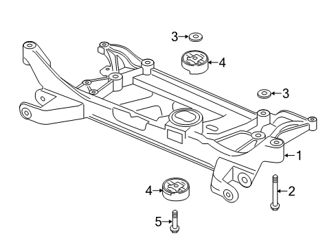 2020 Audi S3 Suspension Mounting - Front Diagram