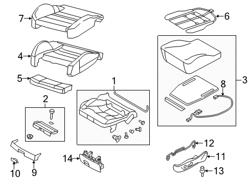 2015 Audi A4 Front Seat Components Diagram 2