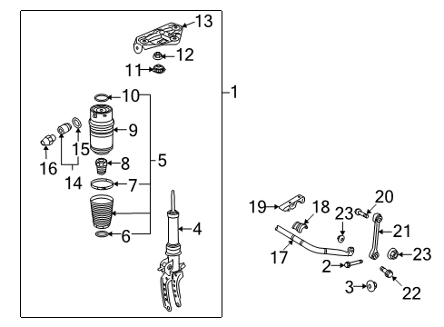 2007 Audi Q7 Shocks & Components Diagram 2