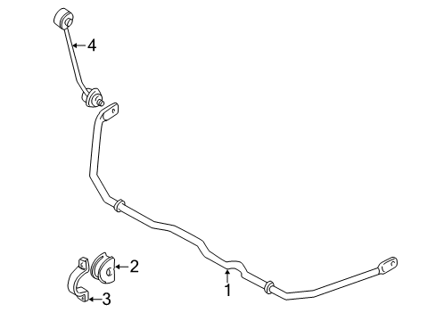 1997 Audi A4 Quattro Stabilizer Bar & Components Diagram 4