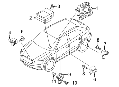 2015 Audi Q3 Supplemental Restraint System Diagram