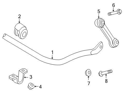 2011 Audi A4 Stabilizer Bar & Components Diagram