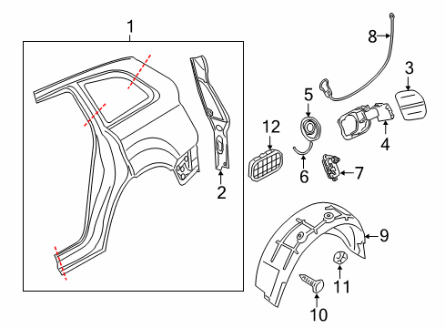 2012 Audi Q7 Fuel Door Diagram