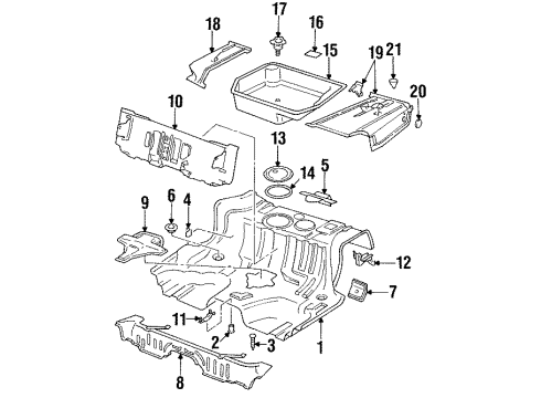 1998 Audi A6 Rear Floor & Rails