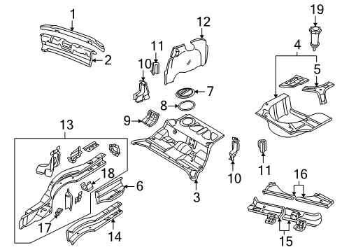 1998 Audi A4 Quattro Rear Body Diagram
