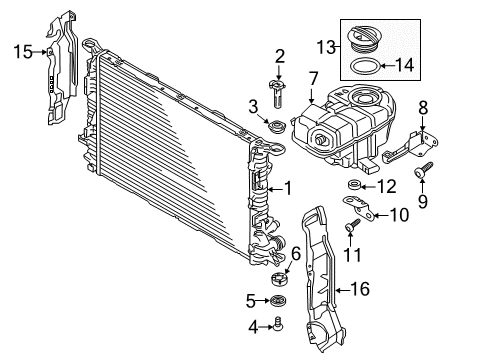 2016 Audi S7 Radiator & Components Diagram 2