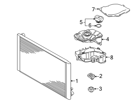 2006 Audi A8 Quattro Radiator & Components Diagram