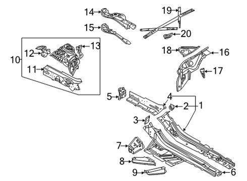 2025 Audi A6 allroad Structural Components & Rails