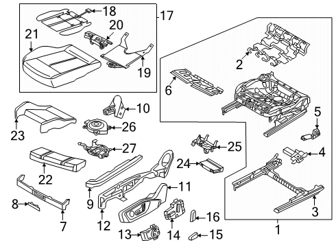 2025 Audi SQ6 e-tron Passenger Seat Components