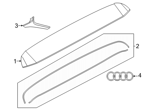 2025 Audi SQ6 e-tron Exterior Trim - Lift Gate