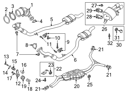 2024 Audi S5 Exhaust System Diagram