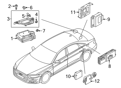 2024 Audi S8 Electrical Components Diagram