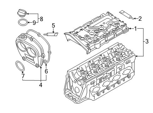 2021 Audi TT Quattro Valve & Timing Covers Diagram