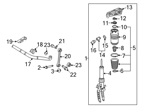 2011 Audi Q7 Shocks & Components Diagram 2