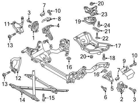 2015 Audi Q5 Engine & Trans Mounting Diagram