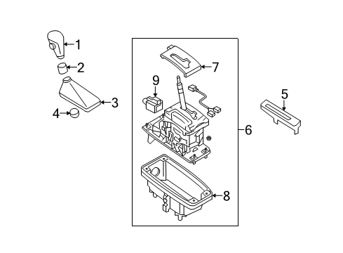 2006 Audi A6 Quattro Shift Boot Diagram for 4F1-713-118-A-9BG
