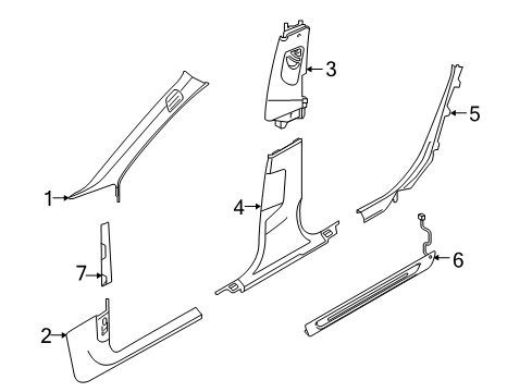 2020 Audi A6 Quattro Interior Trim - Pillars