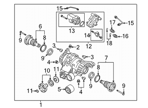 2023 Audi S6 Axle & Differential - Rear Diagram