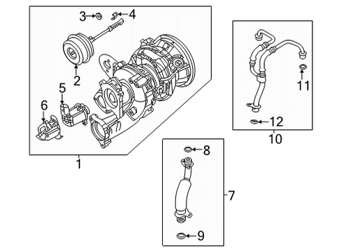 2019 Audi A8 Quattro Turbocharger & Components Diagram