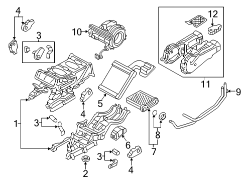 2020 Audi RS Q8 A/C & Heater Control Units Diagram