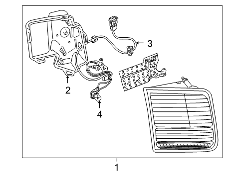 2006 Audi A8 Quattro Tail Lamp Assembly Diagram for 4E0-945-094-K
