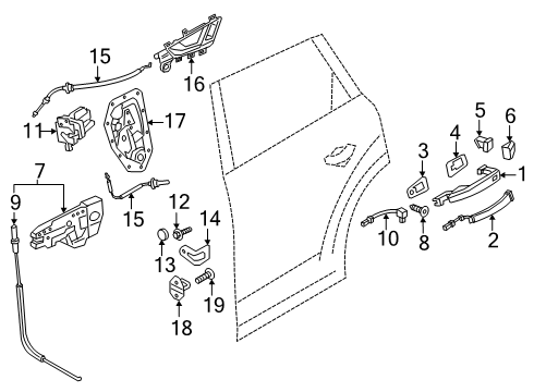2025 Audi Q7 Rear Door - Lock & Hardware