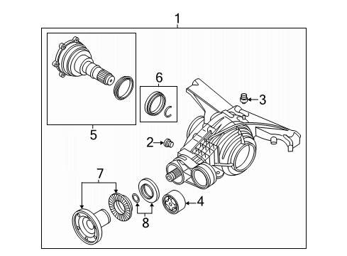 2024 Audi S5 Sportback Axle & Differential - Rear Diagram